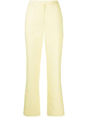 LVIR pantalon court en laine à taille haute - Jaune