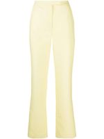 LVIR pantalon court en laine à taille haute - Jaune