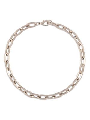 Susan Caplan Vintage collier en chaîne à fini brossé (années 1990) - Argent