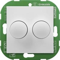 Ehmann 4295x0700 Draaidimmer Geschikt voor lampen: LED-lamp, Gloeilamp, Halogeenlamp Wit (RAL 9016)