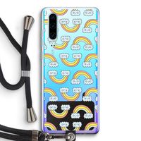 Regenboog: Huawei P30 Transparant Hoesje met koord