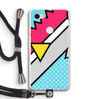 Pop Art #3: Pixel 3 XL Transparant Hoesje met koord