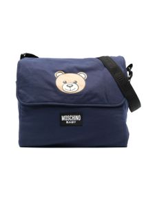 Moschino Kids sac à langer à imprimé Teddy Bear - Bleu