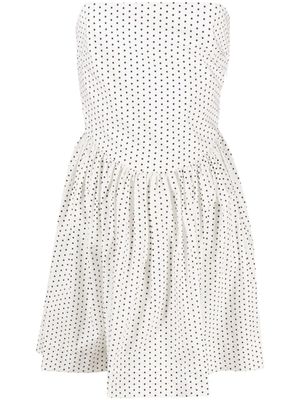 Molly Goddard robe Hannah à pois - Blanc