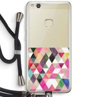 Gekleurde driehoekjes: Huawei Ascend P10 Lite Transparant Hoesje met koord