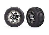 Traxxas - Tires & wheels Black/Chrome 2.8" RXT wheels (electric front) (2) (TRX-3771R)