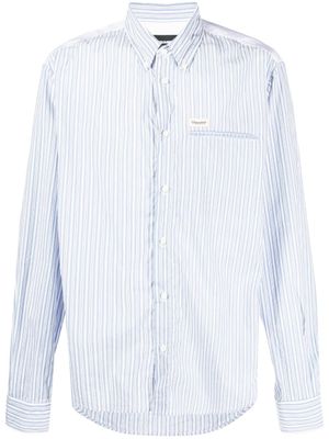 DSQUARED2 chemise en coton à patch logo - Bleu