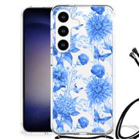 Case voor Samsung Galaxy S24 Flowers Blue