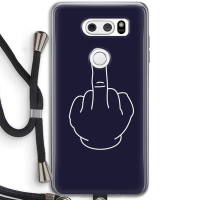 F**k U: LG V30 Transparant Hoesje met koord