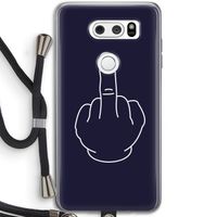 F**k U: LG V30 Transparant Hoesje met koord