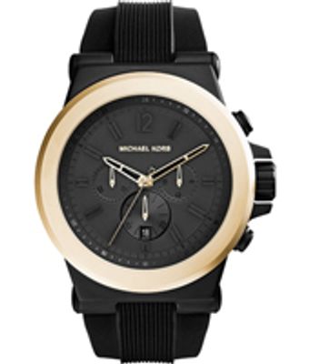 Horlogeband Michael Kors MK8383 / Dylan Silicoon Zwart 13mm