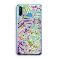 Tropical Palms Blue: Huawei P30 Lite Transparant Hoesje