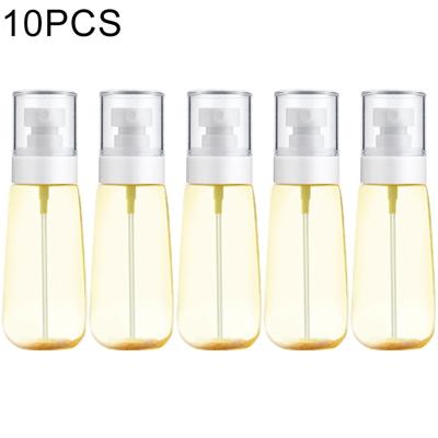 10 stuks Portable hervulbare plastic Fine mist parfum spray fles transparante lege spray sproeier fles 100ml (geel)