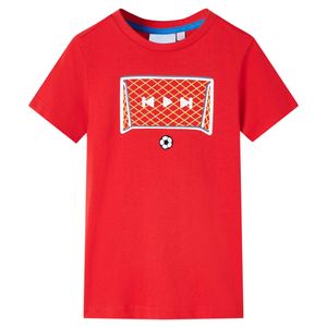 Kindershirt met doelprint 116 rood