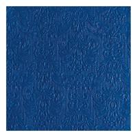 Servetten - 15x st - blauw - barok - 33 x 33 cm - 3-laags - papier - lunchservetten