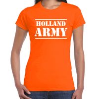 Holland army/Holland leger supporter/fan t-shirt oranje voor dames - EK/WK/Race - thumbnail