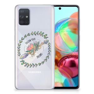 Samsung Galaxy A71 Telefoonhoesje met Naam Boho Dreams