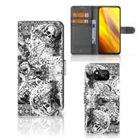 Telefoonhoesje met Naam Xiaomi Poco X3 | Poco X3 Pro Skulls Angel | Portemonnee hoesje