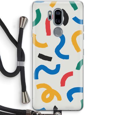 Illustratieve pop 2: LG G7 Thinq Transparant Hoesje met koord