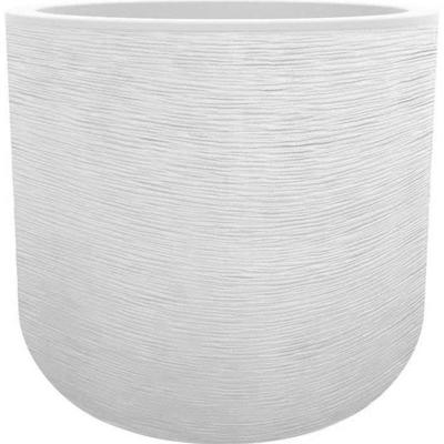 EDA PLASTIQUE - Ronde pot 40 cm Graphit'Up - 32,5 L - Gekalkt wit