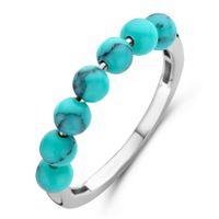 TI SENTO-Milano 12284TQ Ring Beads zilver goud-en zilverkleurig-turquoise 4 mm