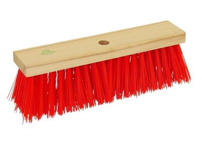 Luva Straatbezem rood/groen 36 cm fsc