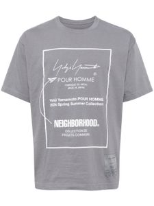 Yohji Yamamoto x Neighborhood t-shirt à logo imprimé - Gris