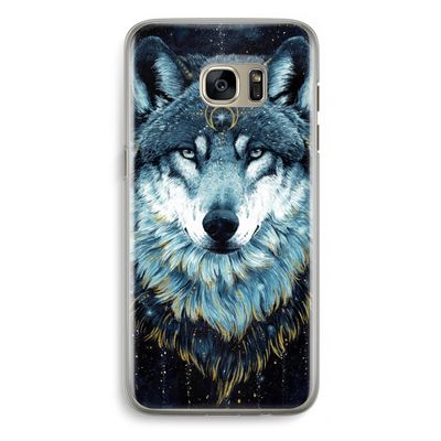 Darkness Wolf: Samsung Galaxy S7 Edge Transparant Hoesje