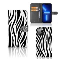 iPhone 13 Pro Max | Telefoonhoesje | Met pasjeshouder | Zebra
