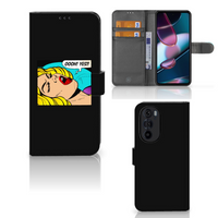 Motorola Edge 30 Pro Wallet Case met Pasjes Popart Oh Yes - thumbnail