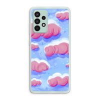 Roze wolken met vogels: Samsung Galaxy A52s 5G Transparant Hoesje