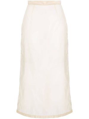 Maison Margiela jupe semi-transparente à taille haute - Tons neutres