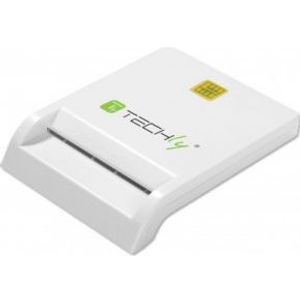 Techly Compact /Writer USB2.0 White I-CARD CAM-USB2TY smart card reader Binnen Wit