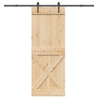 Schuifdeur met beslag 85x210 cm massief grenenhout