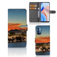 OPPO Reno 4 Pro 5G | Telefoonhoesje | Met pasjeshouder | Olifanten