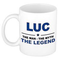 Luc The man, The myth the legend cadeau koffie mok / thee beker 300 ml - thumbnail