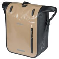 Basil Enkele fietstas rivo m tarpaulin mik 12-15l 14 x 25 x 38 cm - zand/zwart