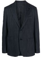 Lardini blazer en laine mélangée à simple boutonnage - Bleu - thumbnail