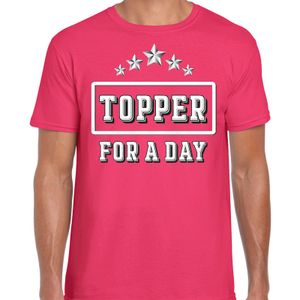 Topper for a day concert t-shirt voor de Toppers fuchsia heren