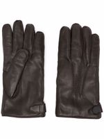 Billionaire gants en cuir à détails de perforations - Marron