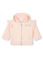 Chloé Kids veste à logo brodé - Rose - thumbnail