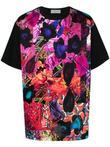 Yohji Yamamoto t-shirt en coton à design patchwork - Noir