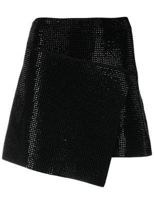 ANDREĀDAMO minijupe à ornements en cristal - Noir