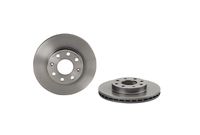 Remschijf COATED DISC LINE BREMBO, Remschijftype: Binnen geventileerd, u.a. für Chevrolet, Daewoo