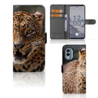 Nokia X30 | Telefoonhoesje | Met pasjeshouder | Luipaard