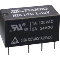 Tianbo Electronics HJR1-2C-L-05VDC Printrelais 5 V/DC 2 A 2x wisselcontact 1 stuk(s)