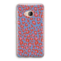 Leopard blue: HTC U Play Transparant Hoesje