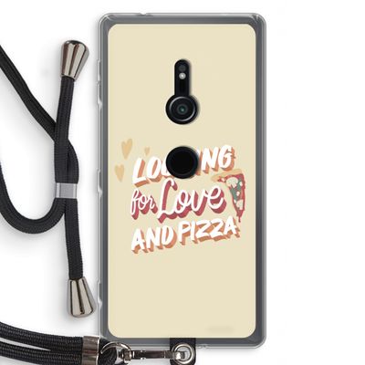 Pizza is the answer: Sony Xperia XZ2 Transparant Hoesje met koord