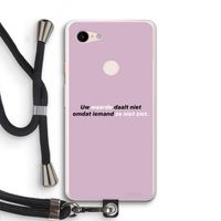 uw waarde daalt niet: Pixel 3 XL Transparant Hoesje met koord