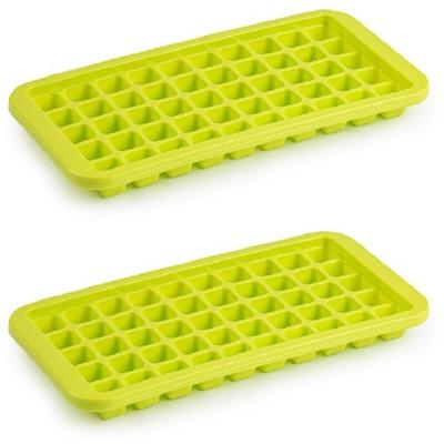 Plasticforte Tray met Cocktail ijsblokjes - 2x stuks - ijsklontjes vormen - 50 vakjes - kunststof -